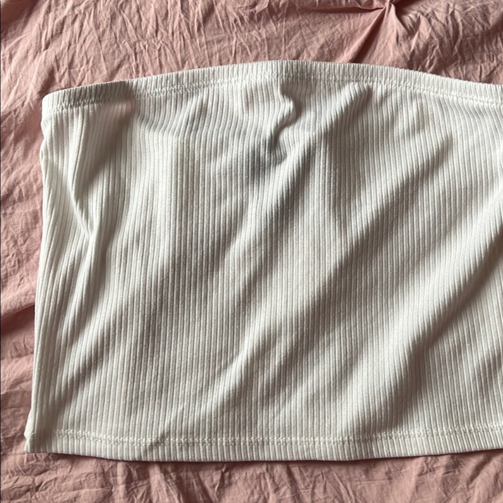 White Just Polly NY cropped tube top